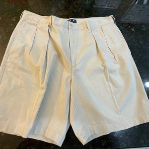 Men's size 40 Polo Ralph Lauren off-white shorts.  Pleated front.